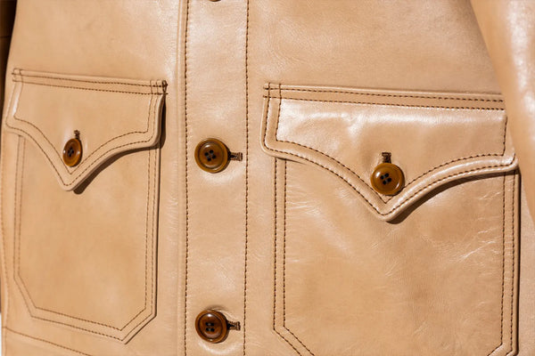Y'2 Leather KB-162 PERSIMMON TANNIN DYED HORSE COSSACK JACKET