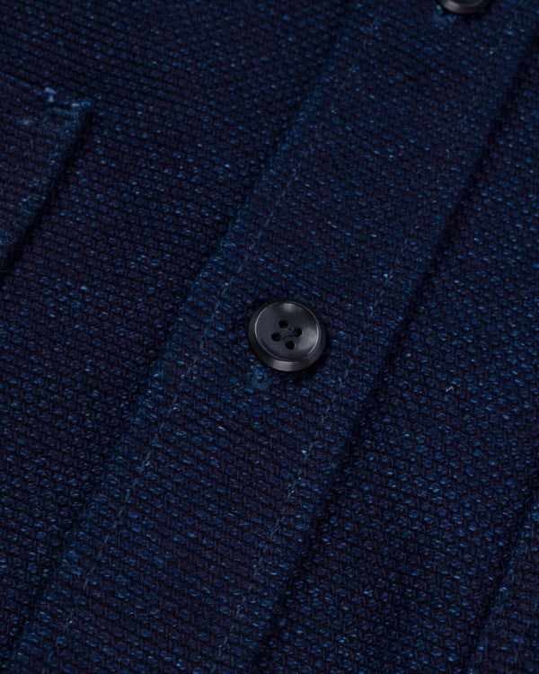 Iron Heart IHSH-397 21oz Sashiko Work Shirt - Indigo - The