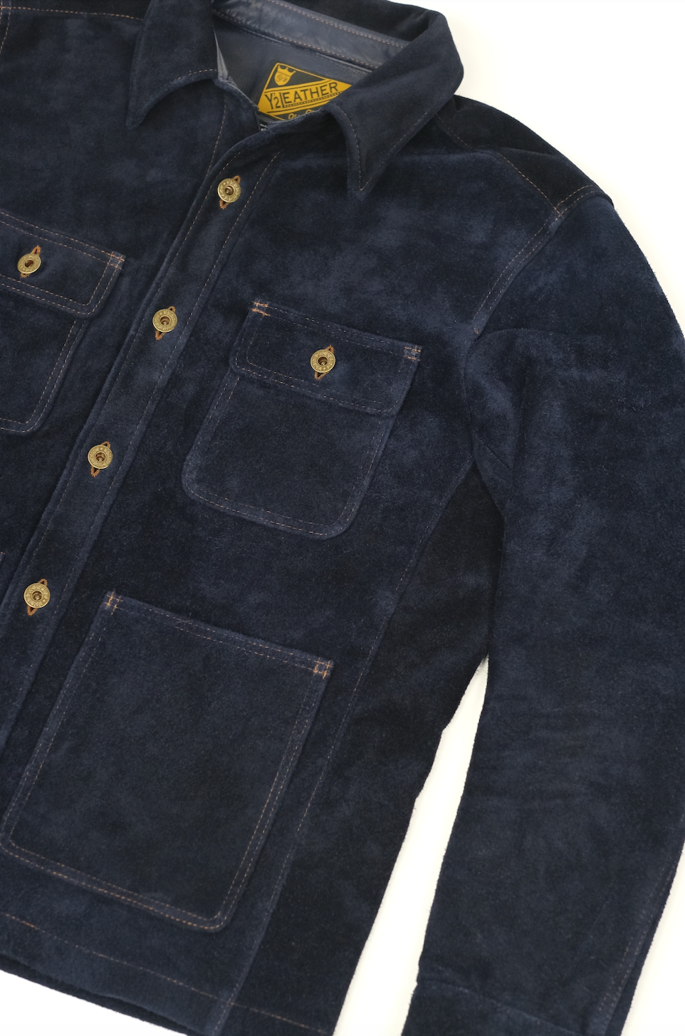 The Shop Vancouver Chore Shirt Steer rough out Navy