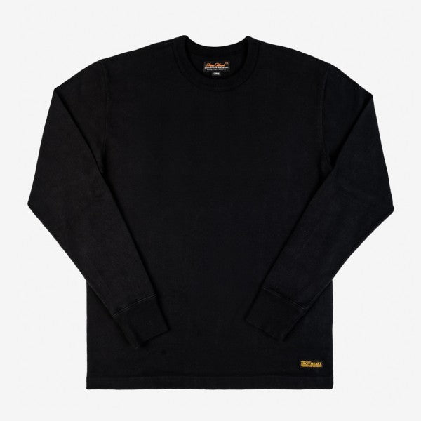 IHTL-1501 11oz Cotton Knit Long Sleeved Crew Neck Sweater - Black