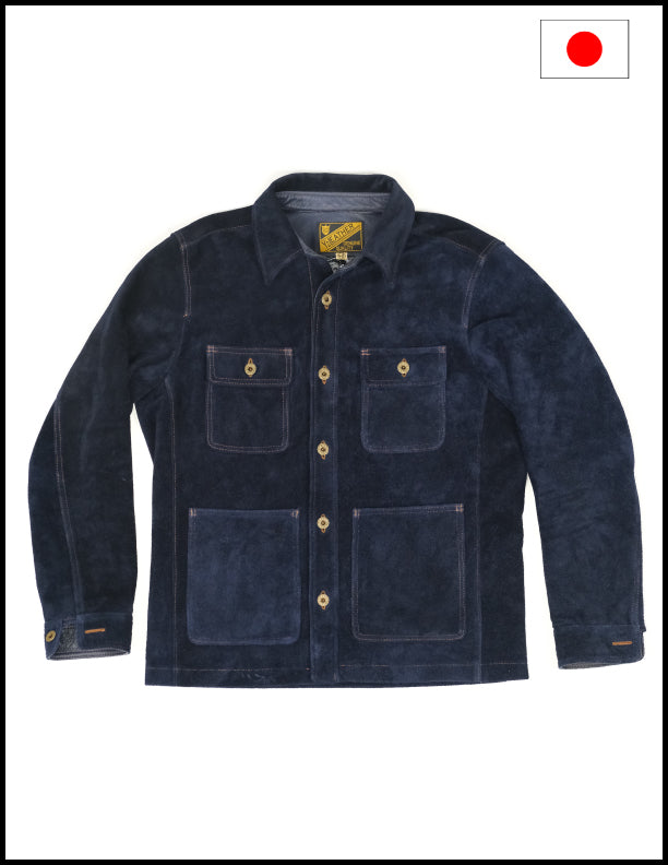 The Shop Vancouver Chore Shirt Steer rough out Navy