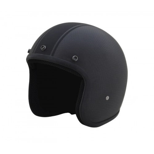 Classic Super Low Profile 3/4 Helmet Black Carbon