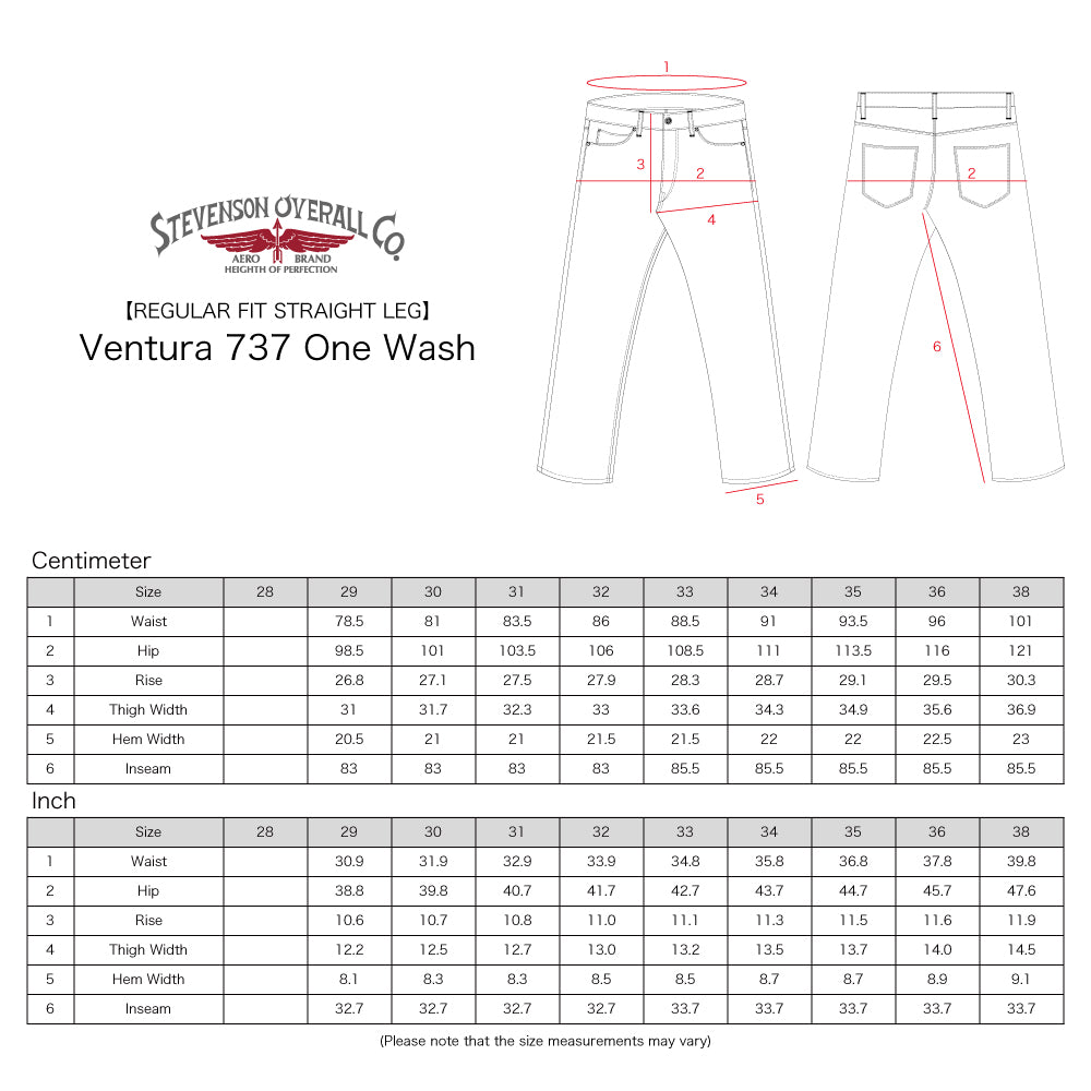 Stevenson Overall Co. Ventura 737-OSX Japanese Selvedge Denim Jeans Indigo