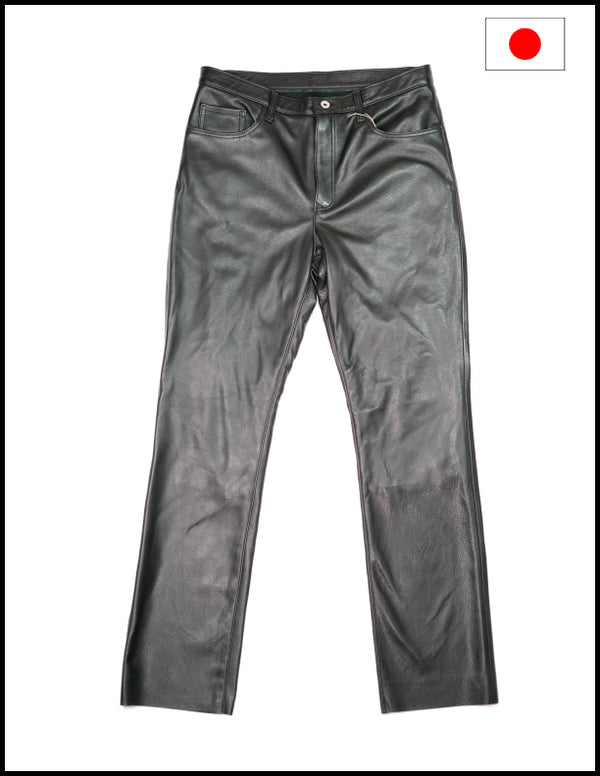 The Shop Vancouver Black Steerhide Leather Pants