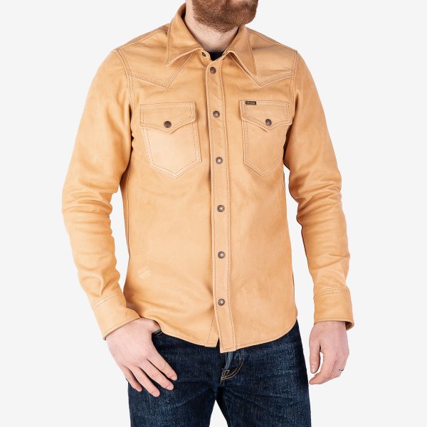Iron Heart Horsehide Western Shirt - The Pale Rider - Natural