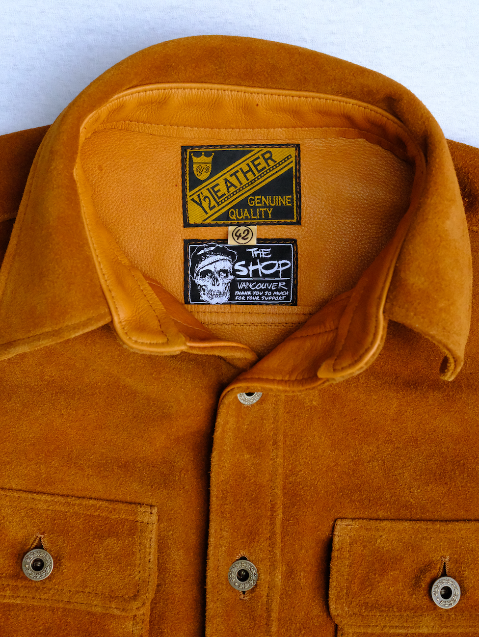The Shop Vancouver Chore Shirt Steer rough out Camel