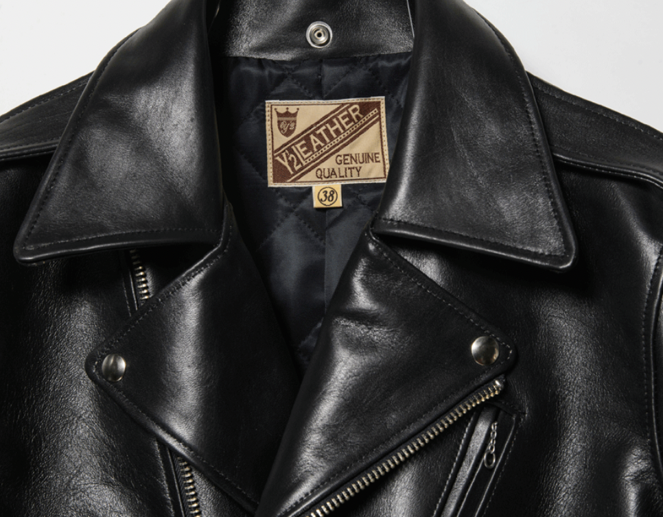 Y&#39;2 Leather SHR-58 Sumi Dyed Double Riders Jacket