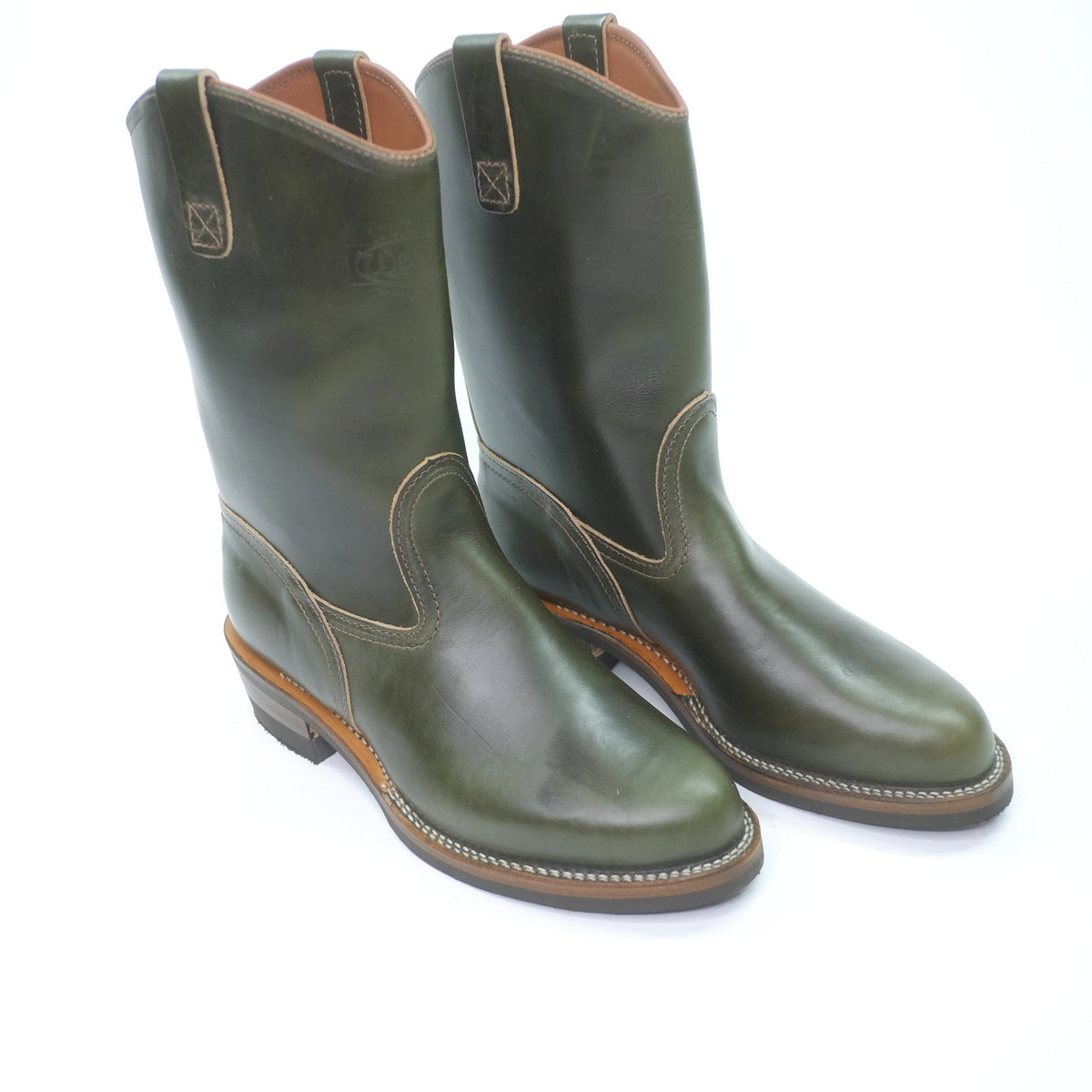 The Shop X Wesco Boots Morrison Olive Green Horween CXL