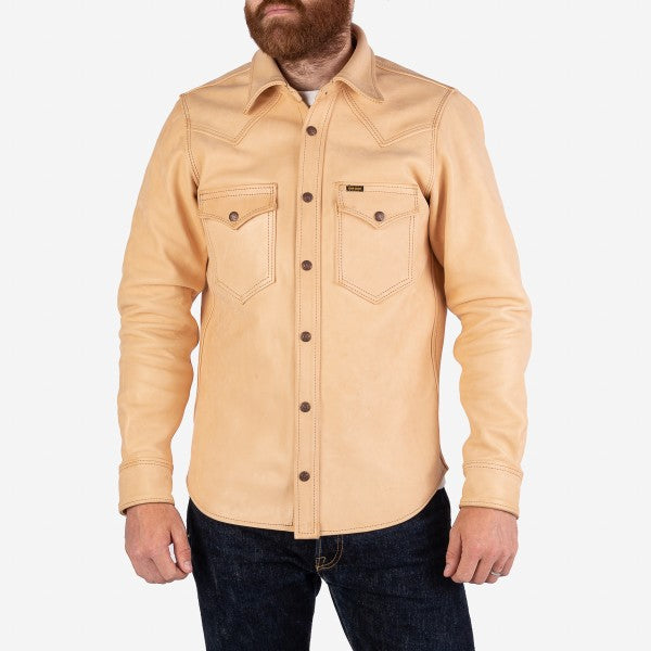 Iron Heart Horsehide Western Shirt - The Pale Rider - Natural