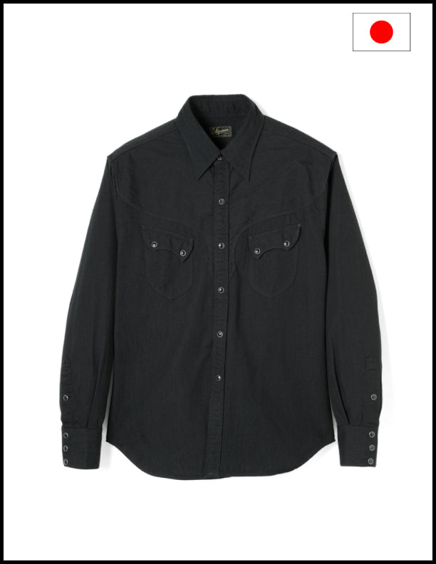 Stevenson Overall Co. CD3 Cody Snap Black Western Denim Shirt