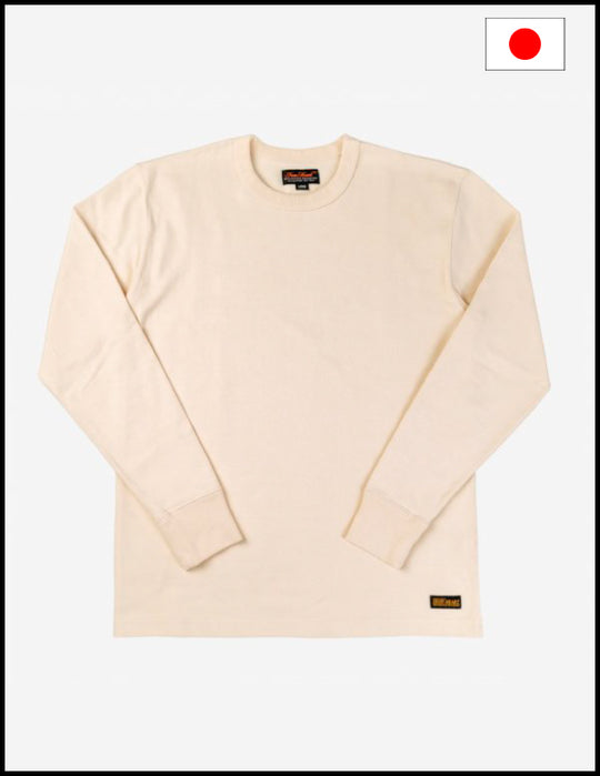 Iron Heart IHTL-1501 11oz Cotton Knit Long Sleeved Crew Neck Sweater - Cream