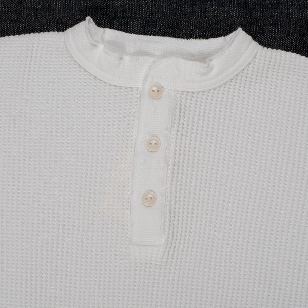 Iron Heart IHTL-1213 Waffle Knit Long Sleeved Thermal Henley - White - The  Shop Vancouver