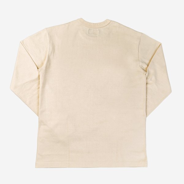 IHTL-1501 11oz Cotton Knit Long Sleeved Crew Neck Sweater - Cream