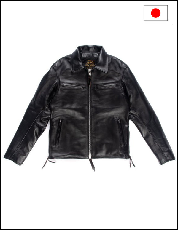 Iron Heart IHJ-54 Black Japanese Horsehide Rider's Jacket with