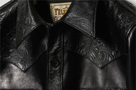 Y&#39;2 Leather WJ-03 OIL SOFT HORSE×HORSE LIGHT (EMBOSSED LEATHER) SHIRT