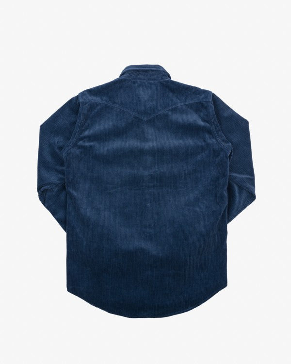 Iron Heart IHSH-398 11oz Corduroy Western Shirt - Navy