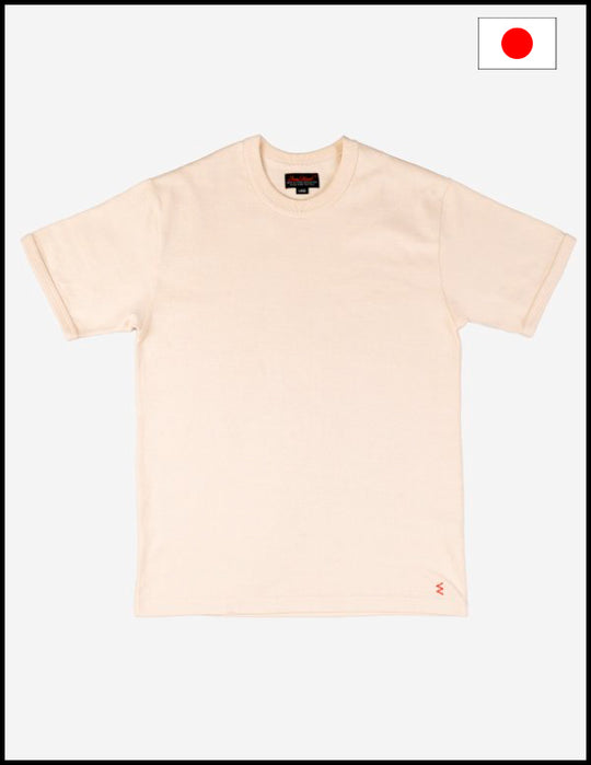 Iron Heart IHT-1600 11oz Cotton Knit Crew Neck T-Shirt - Cream