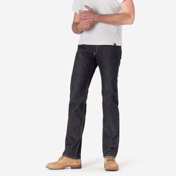 Salopette En Jean Selvedge Iron Heart 21OZ – Indigo Bleu – Taille 32 – Genouillères Doublées – Coupe Relax