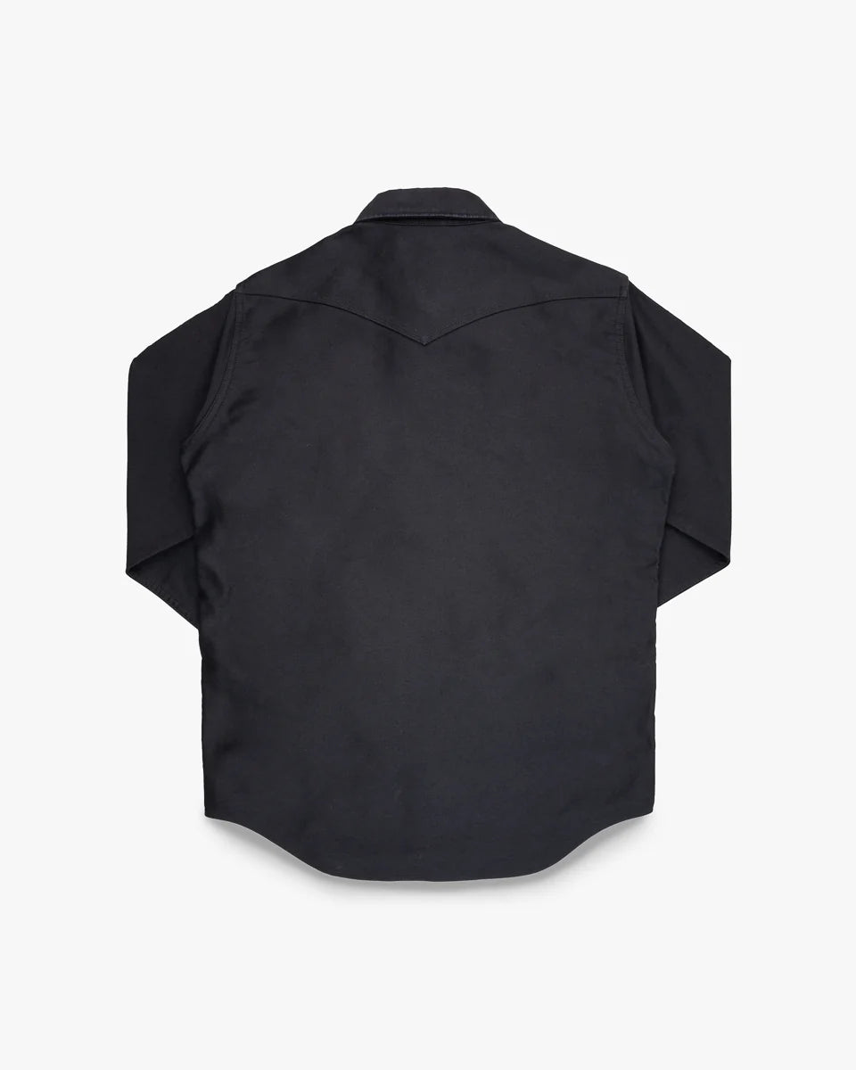 Iron Heart IHSH-426 12oz Military Moleskin Western Shirt - Black