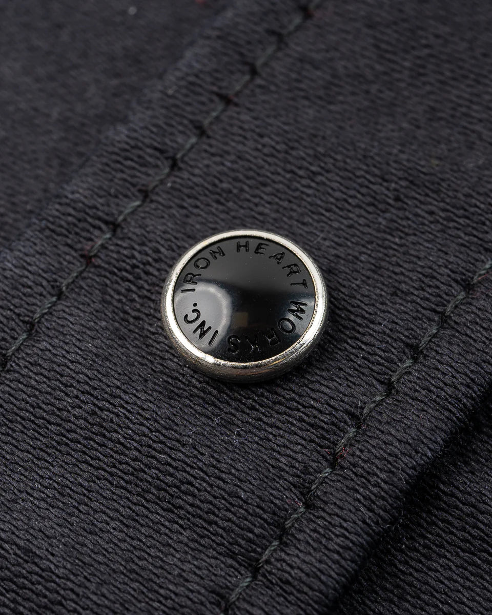 Iron Heart IHSH-426 12oz Military Moleskin Western Shirt - Black