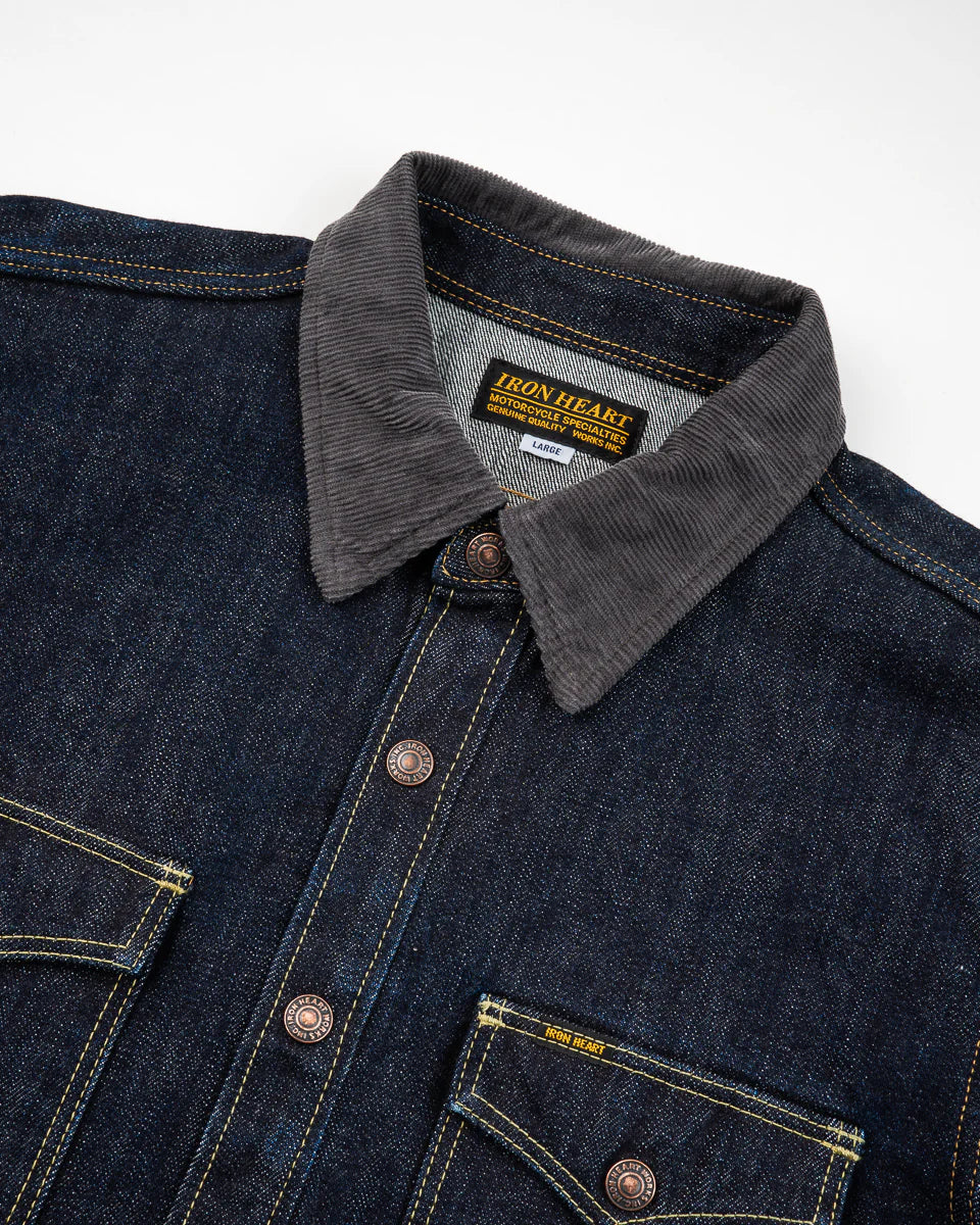 Iron Heart IHSH- 427 -16oz Vintage Selvedge Denim CPO Shirt - Indigo