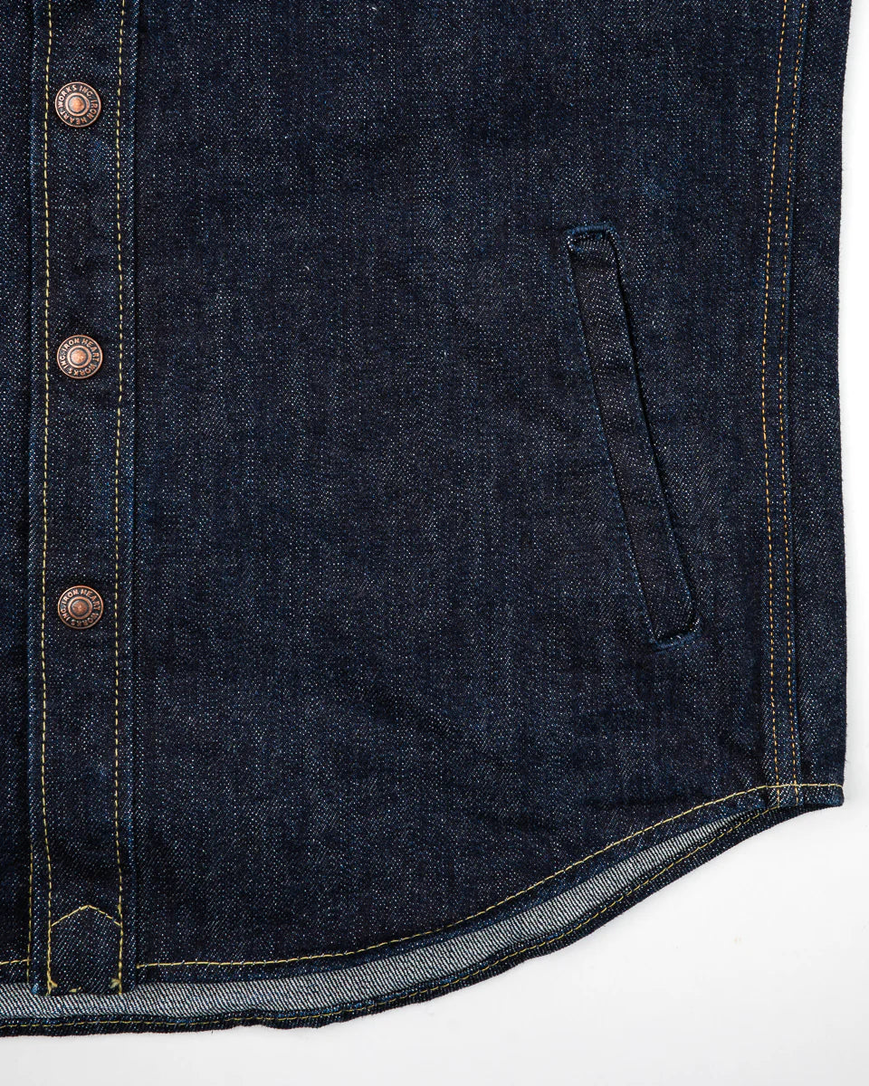 Iron Heart IHSH- 427 -16oz Vintage Selvedge Denim CPO Shirt - Indigo