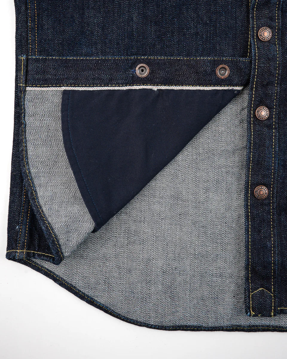 Iron Heart IHSH- 427 -16oz Vintage Selvedge Denim CPO Shirt - Indigo