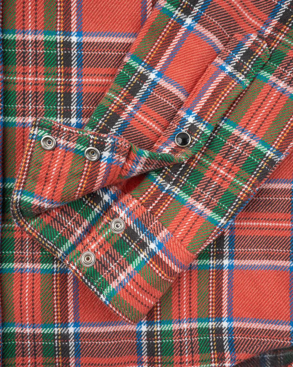 Iron Heart IHSH-436 Ultra Heavy Flannel American Check Western Shirt - Red "The Watermelon Man"