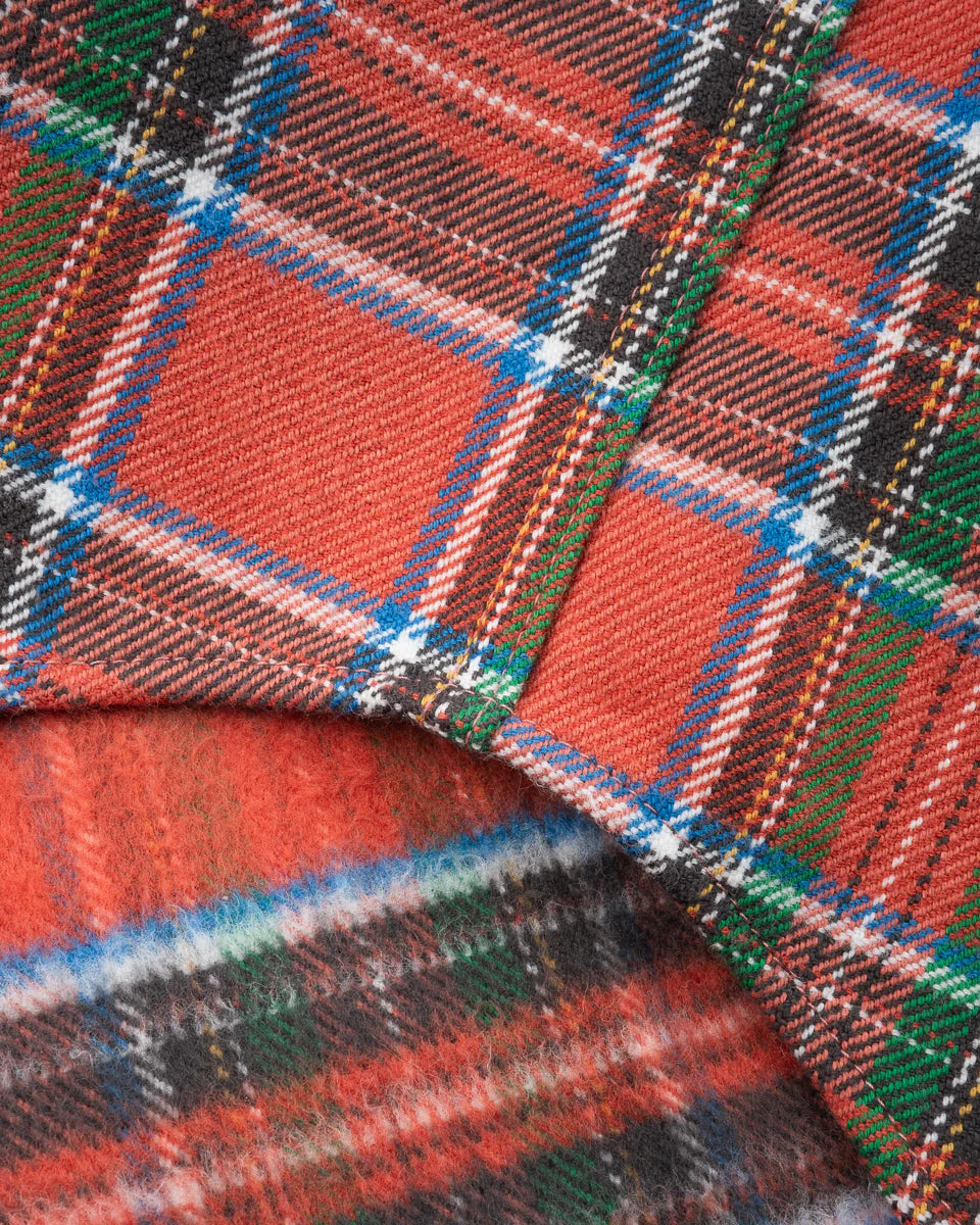 Iron Heart IHSH-436 Ultra Heavy Flannel American Check Western Shirt - Red "The Watermelon Man"