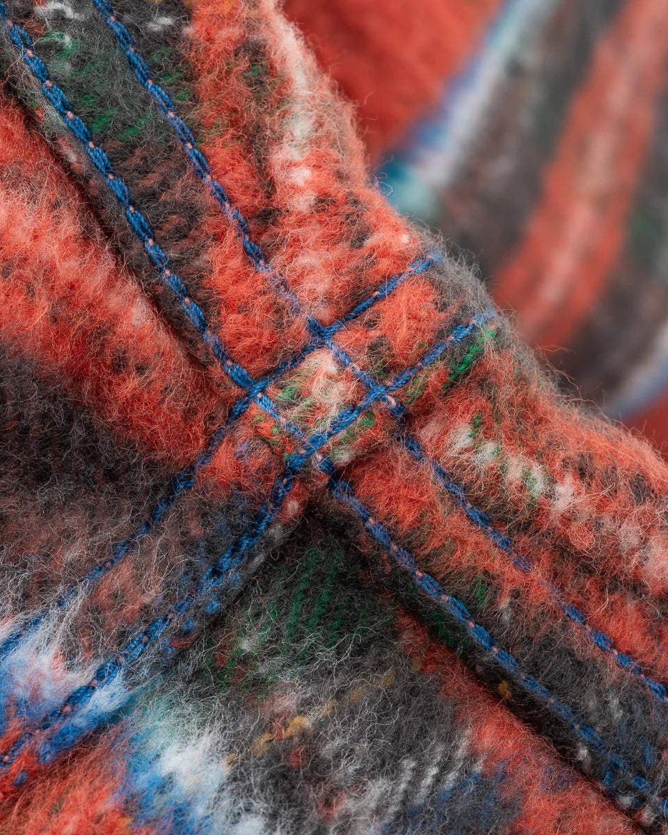 Iron Heart IHSH-436 Ultra Heavy Flannel American Check Western Shirt - Red "The Watermelon Man"