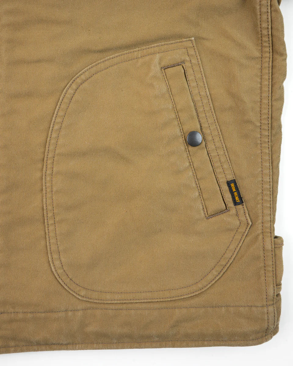 Iron Heart IHM-48 12oz Whipcord Lightweight N1 Deck Jacket - Khaki