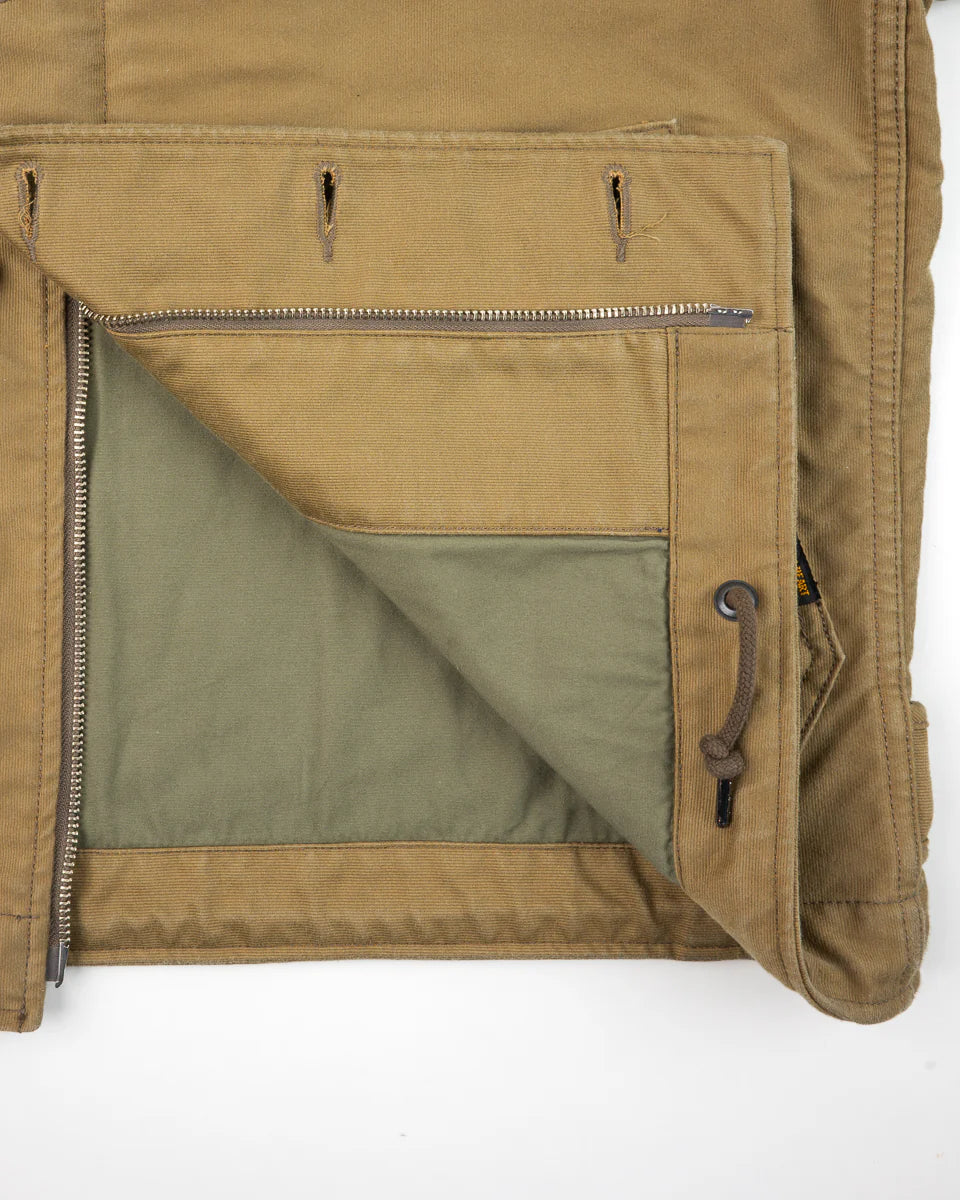 Iron Heart IHM-48 12oz Whipcord Lightweight N1 Deck Jacket - Khaki