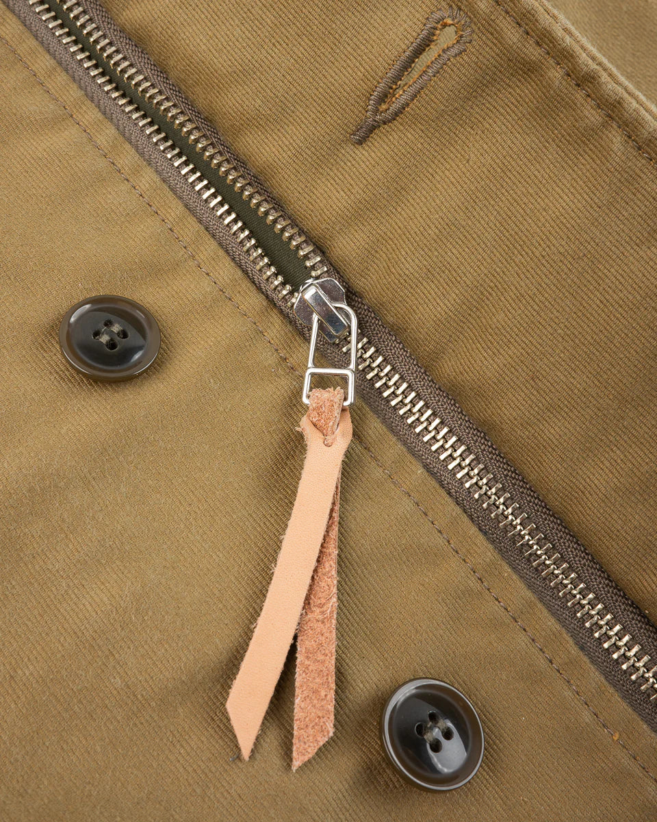 Iron Heart IHM-48 12oz Whipcord Lightweight N1 Deck Jacket - Khaki