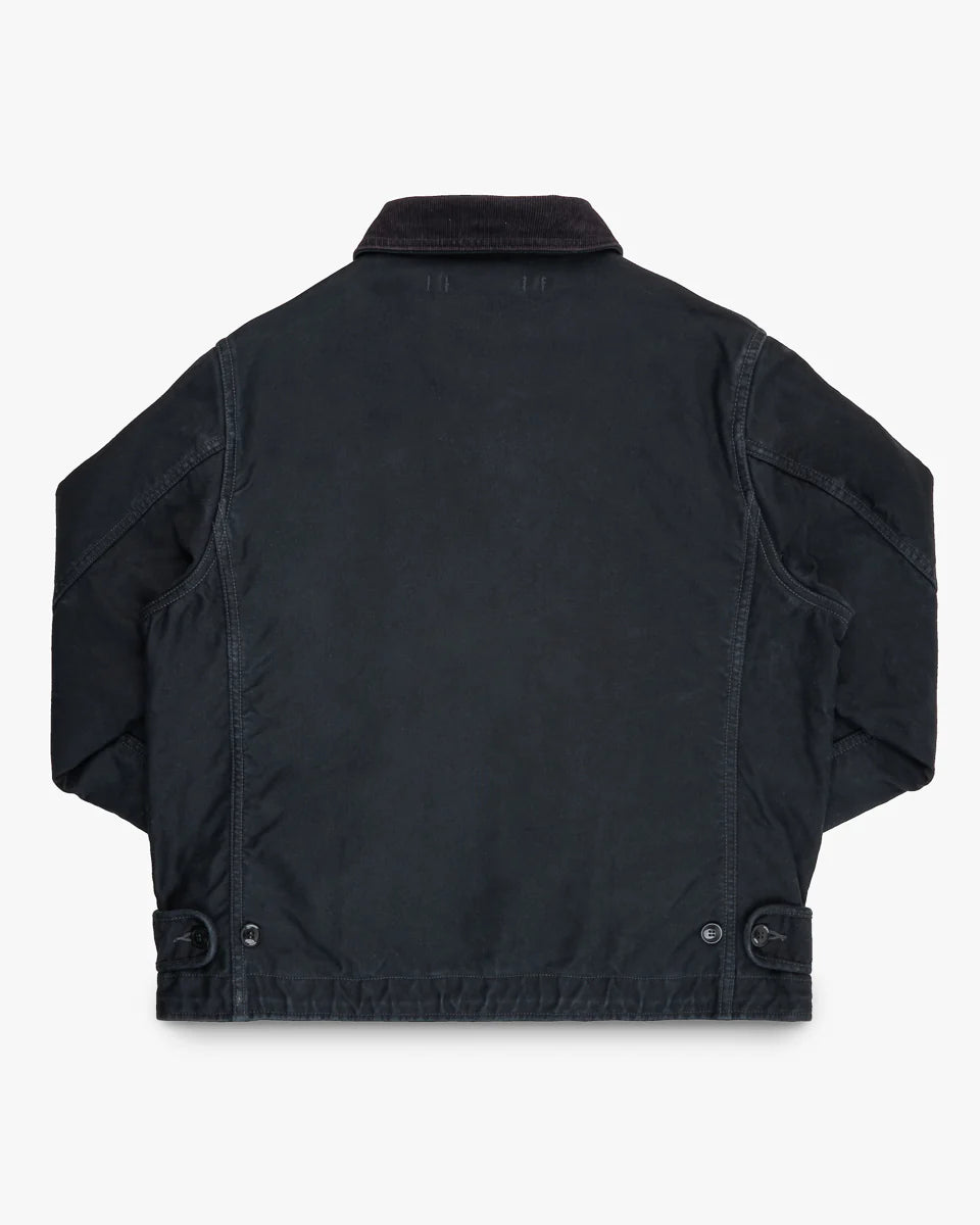 Iron Heart IHM-48 12oz Whipcord Lightweight N1 Deck Jacket - Black