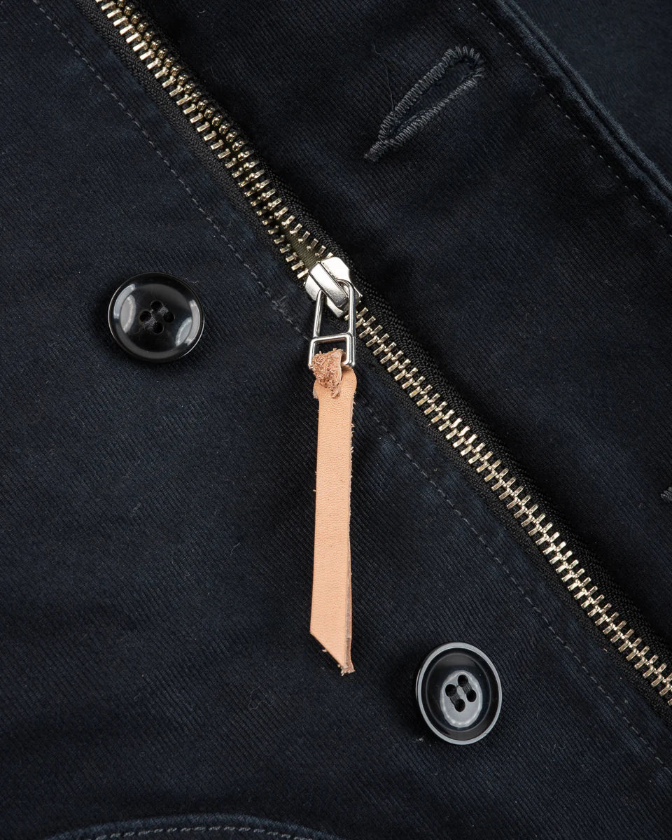 Iron Heart IHM-48 12oz Whipcord Lightweight N1 Deck Jacket - Black