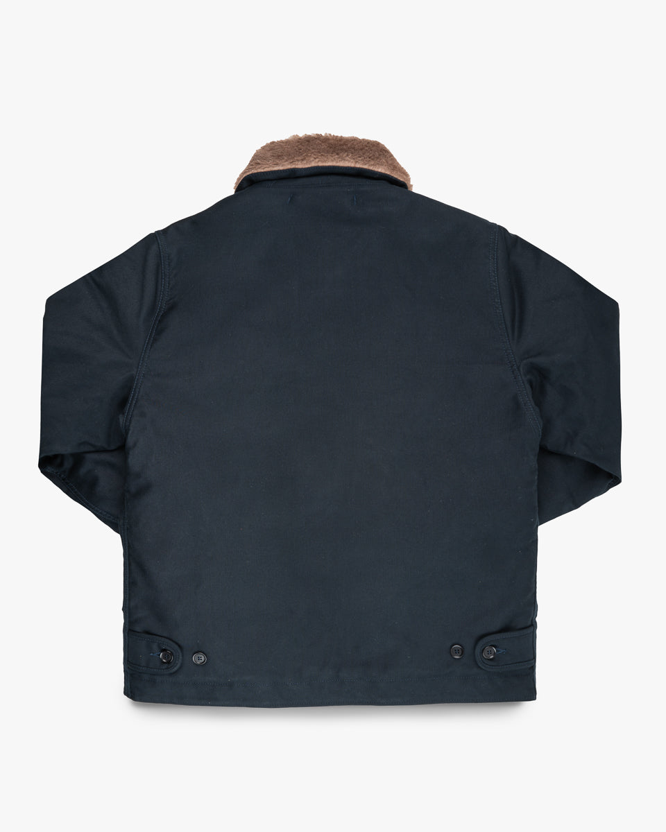 Iron Heart IHM-35 Alpaca Lined Whipcord N1 Deck Jacket - Navy