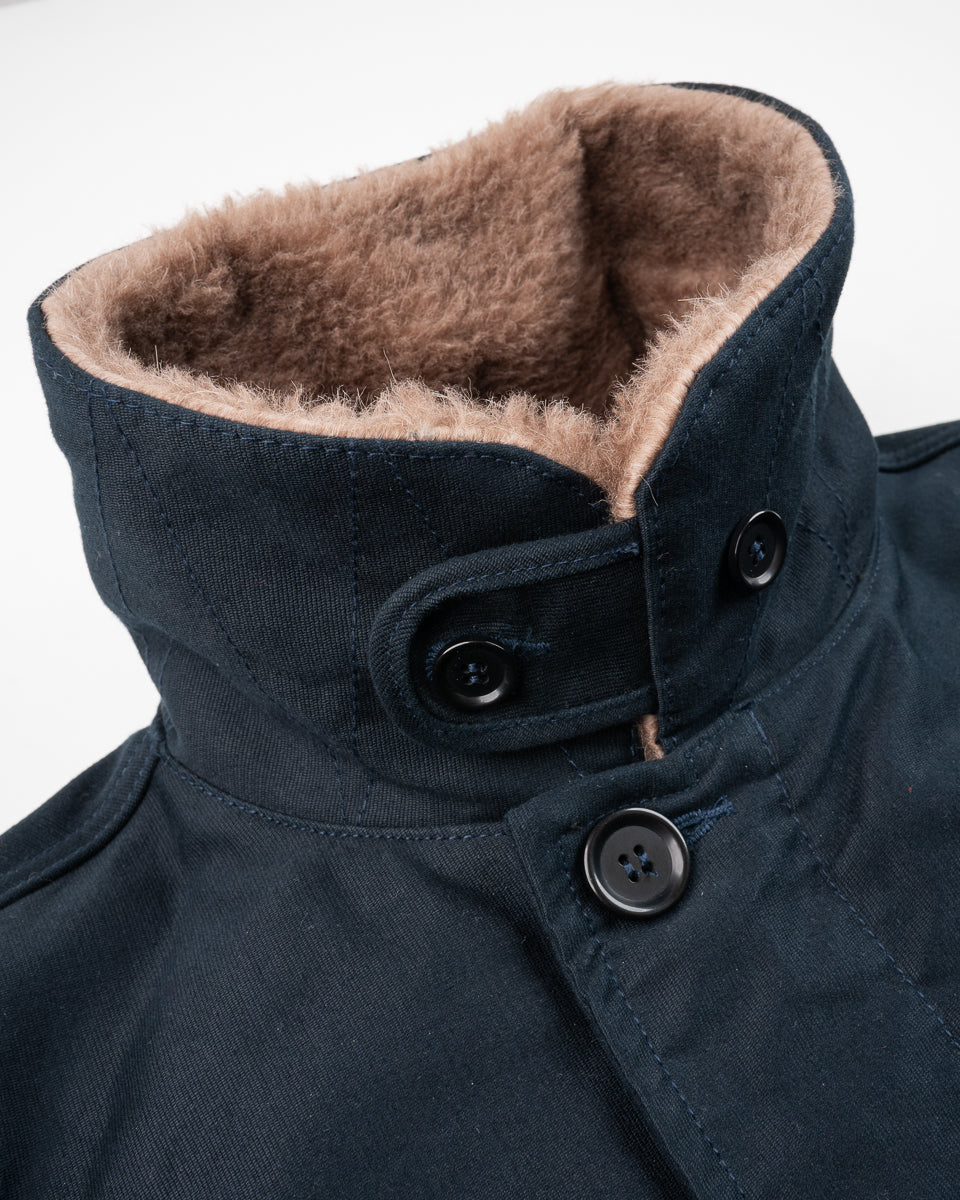 Iron Heart IHM-35 Alpaca Lined Whipcord N1 Deck Jacket - Navy