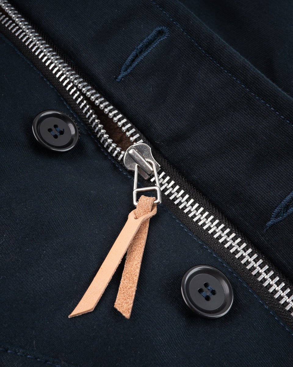 Iron Heart IHM-35 Alpaca Lined Whipcord N1 Deck Jacket - Navy