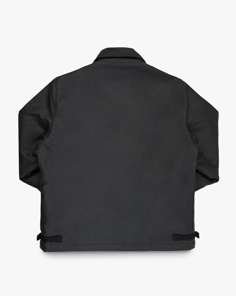 Iron Heart IHM-45 Oiled Whipcord A2 Deck Jacket - Black