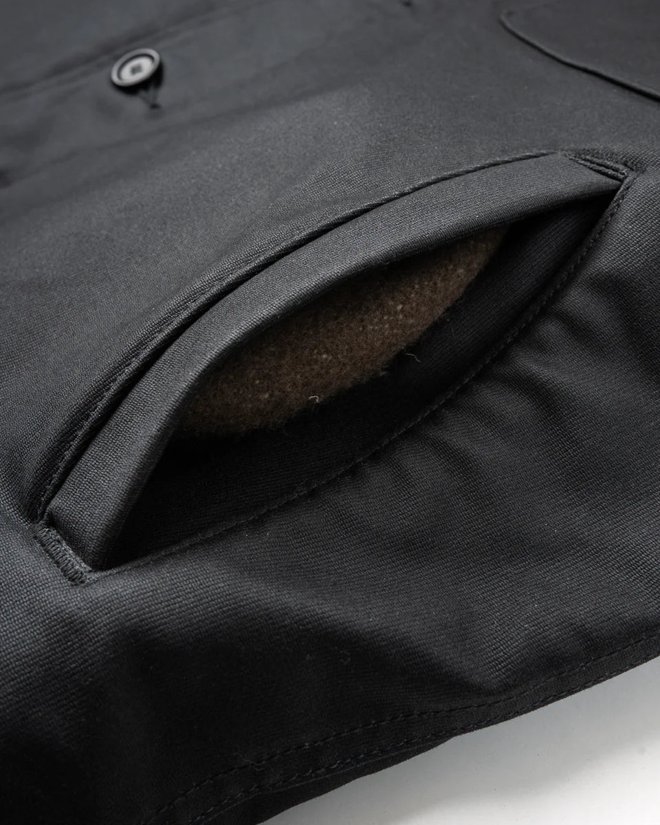 Iron Heart IHM-45 Oiled Whipcord A2 Deck Jacket - Black