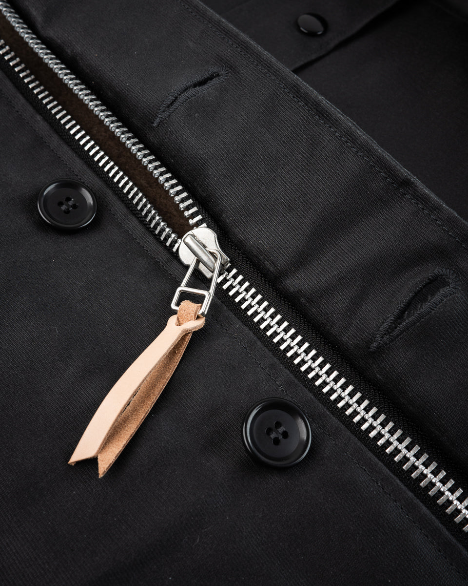 Iron Heart IHM-45 Oiled Whipcord A2 Deck Jacket - Black