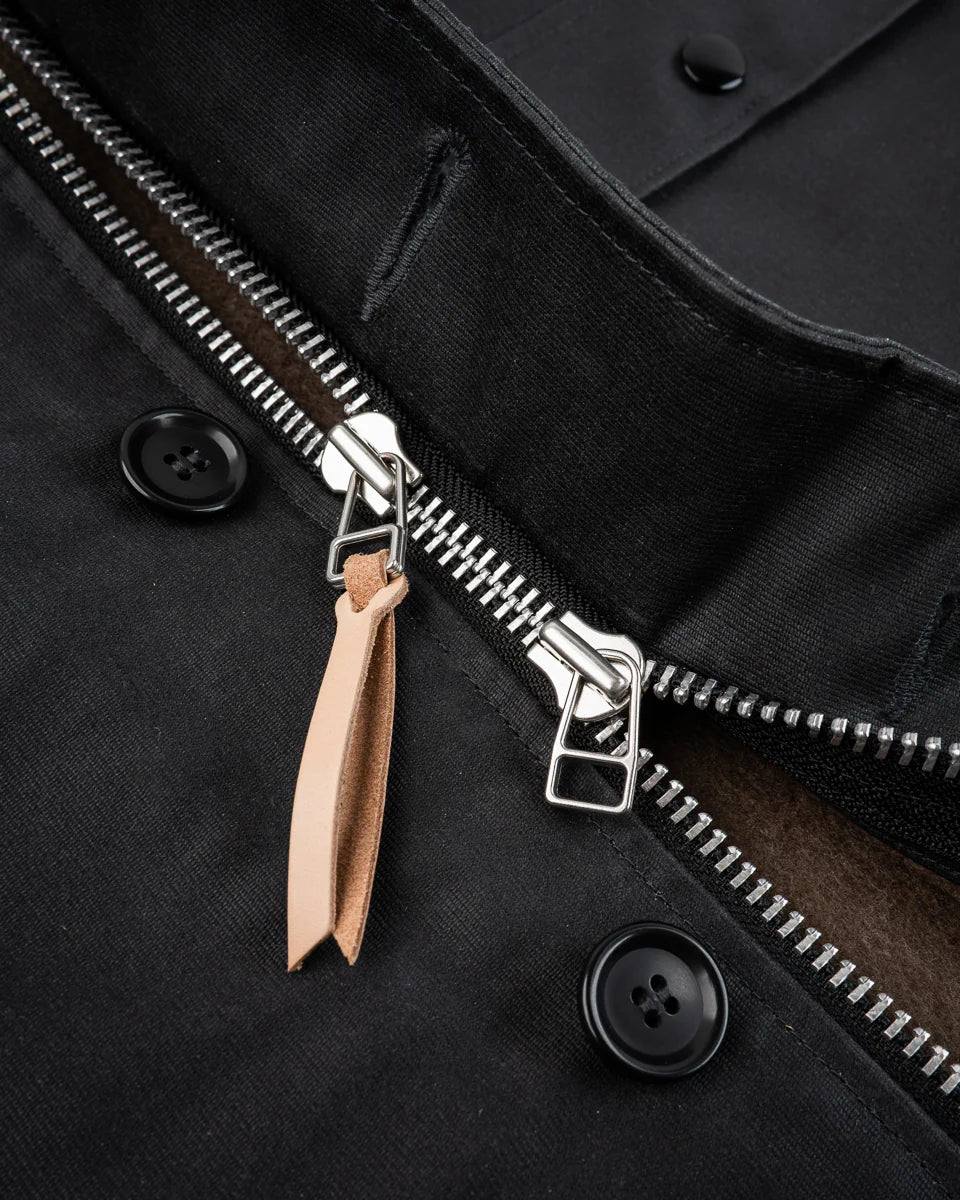 Iron Heart IHM-45 Oiled Whipcord A2 Deck Jacket - Black