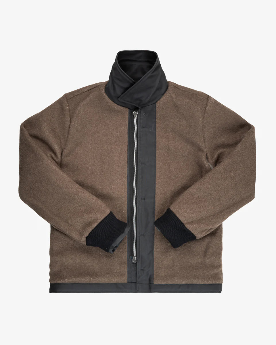 Iron Heart IHM-45 Oiled Whipcord A2 Deck Jacket - Black