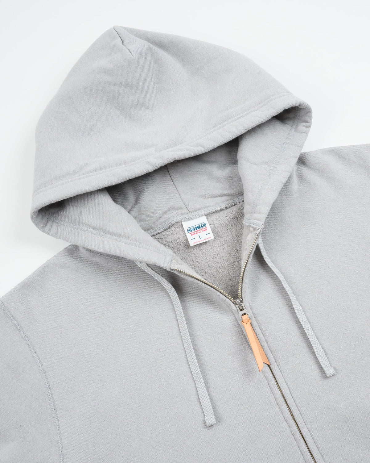 Iron Heart IHSW-10-GRY 14oz Ultra Heavyweight Loopwheel Cotton Zip Up Hoodie – Grey