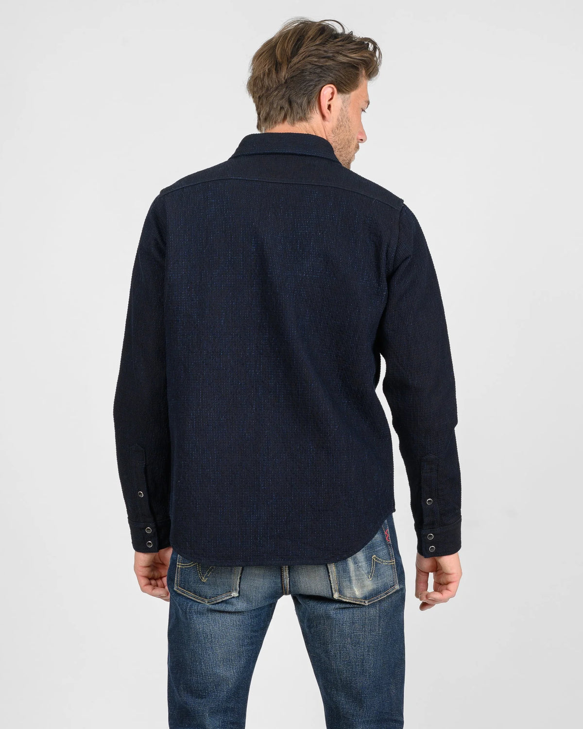 Iron Heart  IHSH-437 13.5oz Dobby Cloth CPO Shirt - Indigo