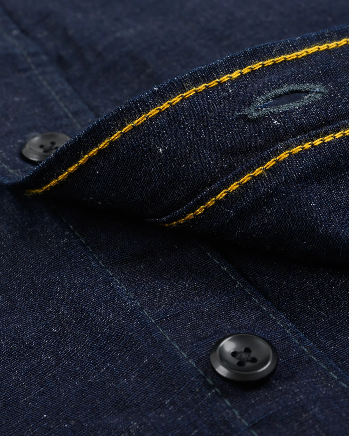 Iron Heart IHSH-443 7oz Cotton Linen Chambray Work Shirt - Indigo