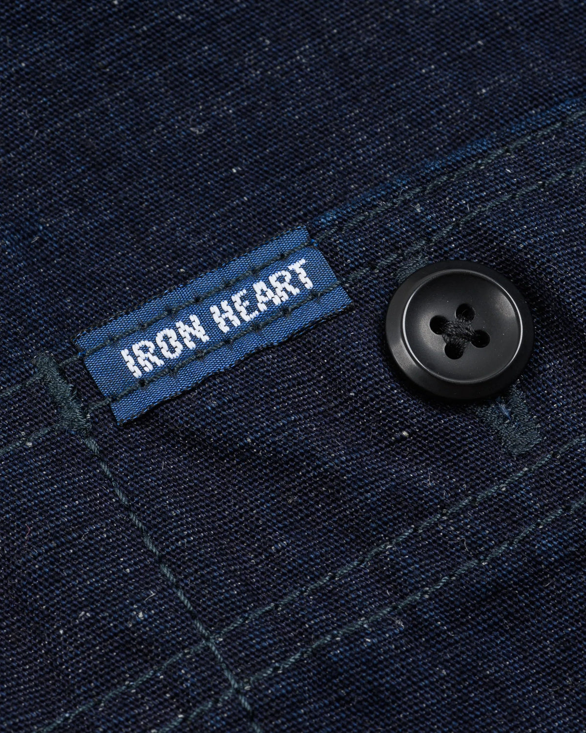 Iron Heart IHSH-443 7oz Cotton Linen Chambray Work Shirt - Indigo