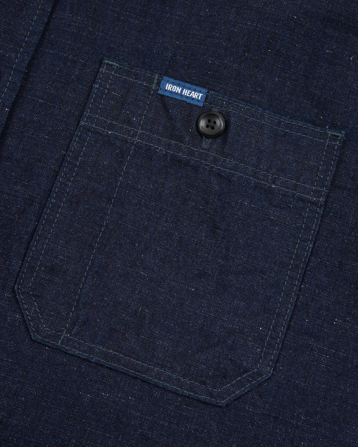 Iron Heart IHSH-443 7oz Cotton Linen Chambray Work Shirt - Indigo