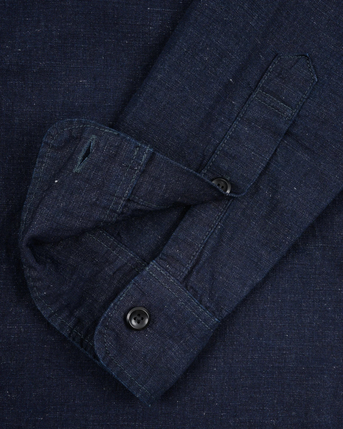 Iron Heart IHSH-443 7oz Cotton Linen Chambray Work Shirt - Indigo
