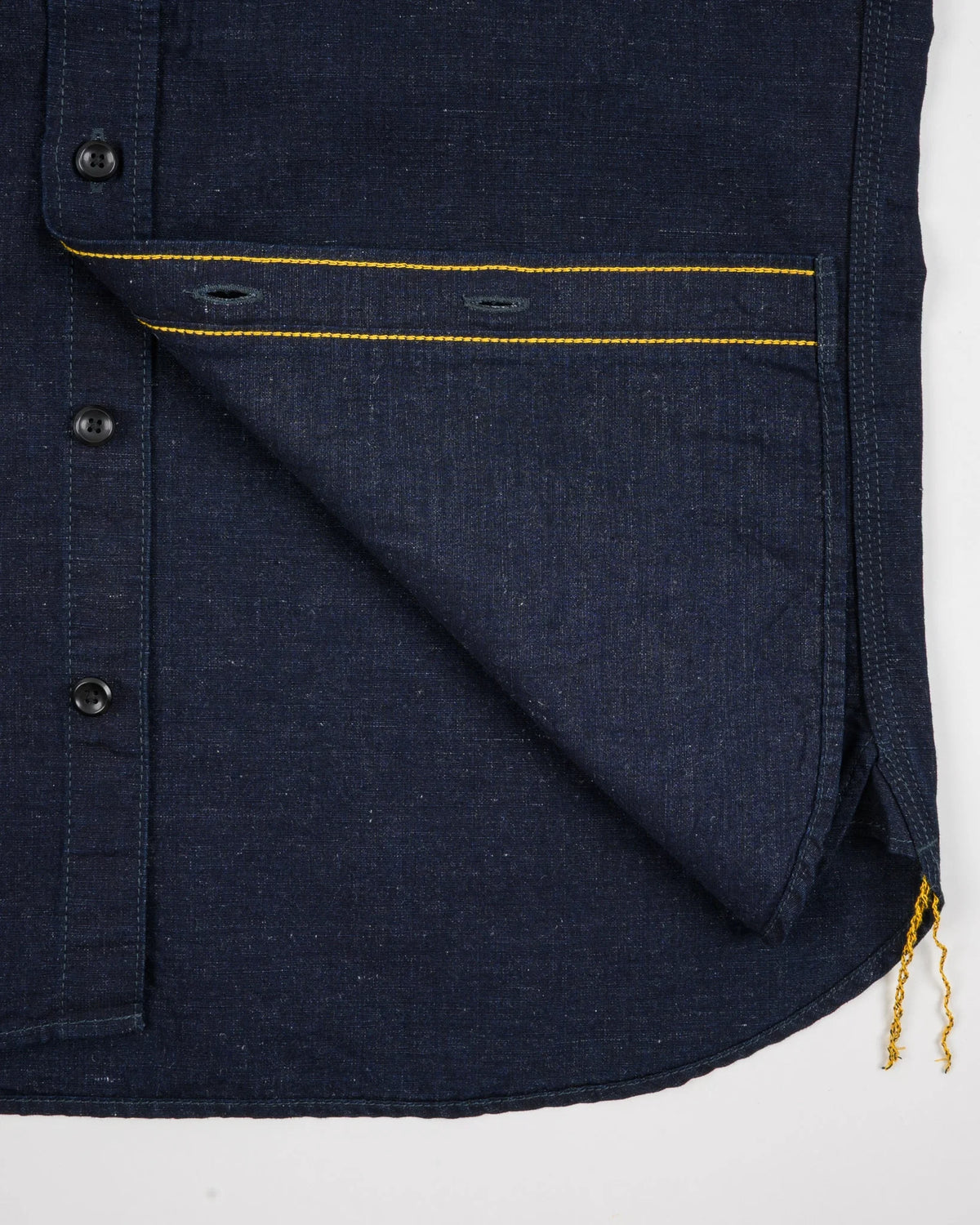 Iron Heart IHSH-443 7oz Cotton Linen Chambray Work Shirt - Indigo